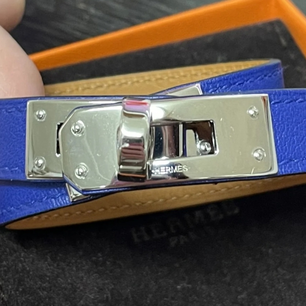 Hermes Blue and Silver Bracelet